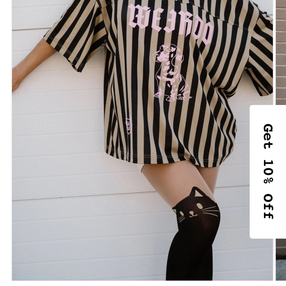 Dressed in LALA Black and Tan Striped Jersey